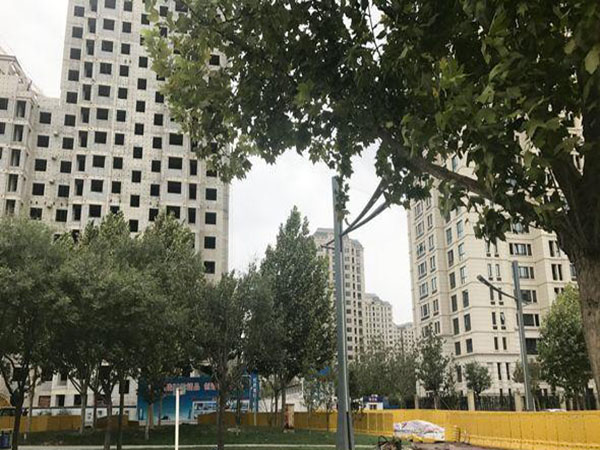 博贏建筑與敬業達合作施工廊坊孔雀城大公館外墻裝飾裝修項目